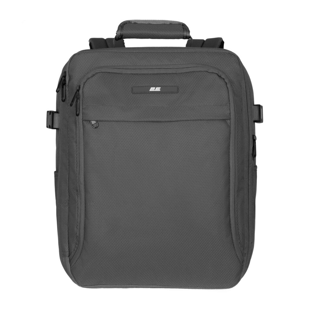 2E Suitcase set, Trek, (L+M+S), TSA, 4 wheels, + 3 Cabin backpacks (2E-BPET-CABIN-GR), polyester, grey