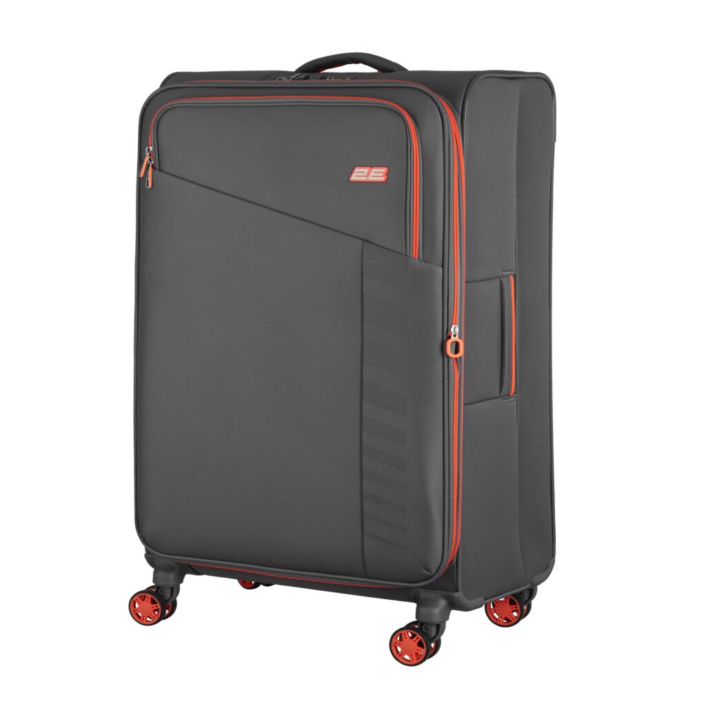 2E Suitcase set, Trek, (M+S), TSA, 4 wheels, + 2 Cabin backpacks (2E-BPET-CABIN-GR), polyester, grey
