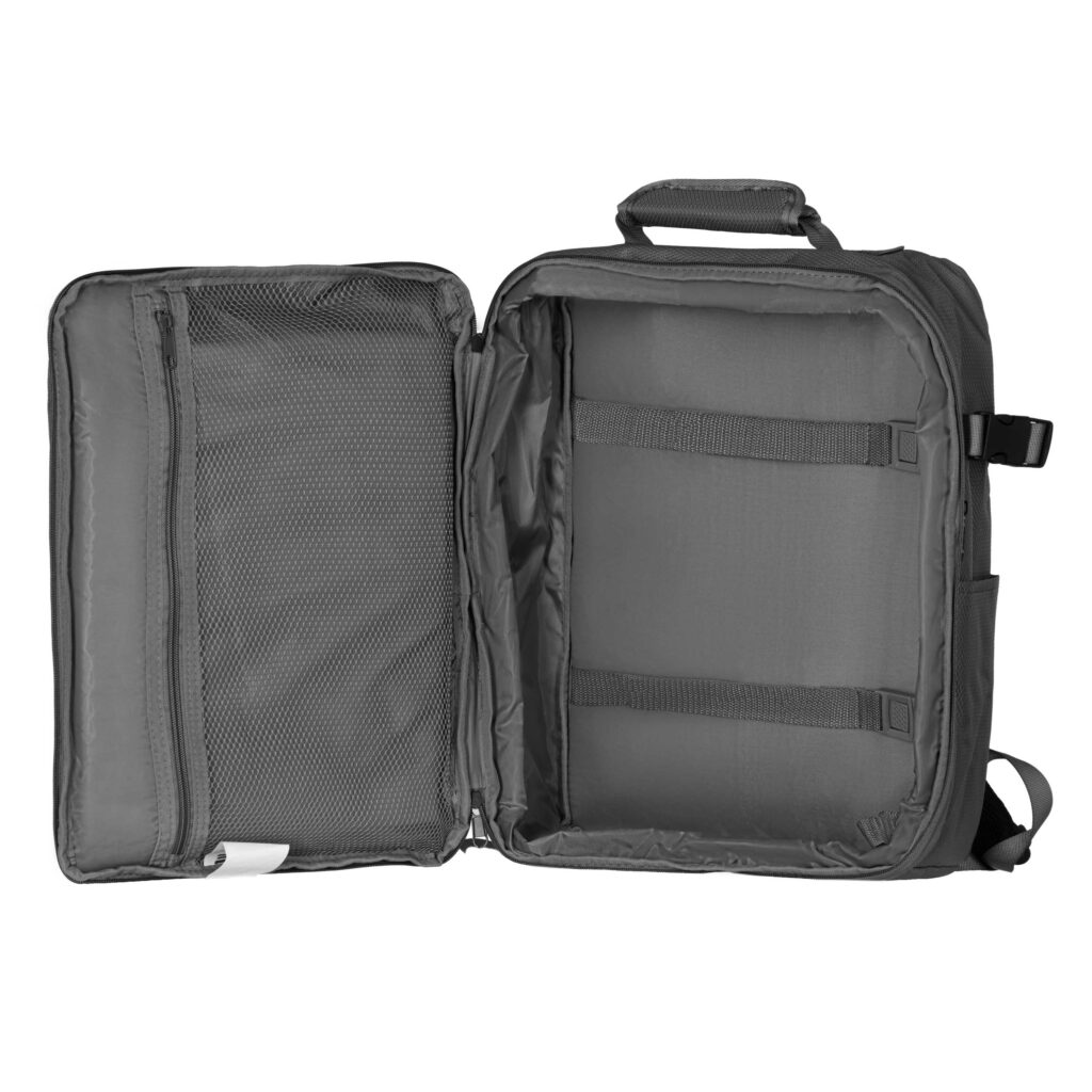 2E Suitcase set, Trek, (M+S), TSA, 4 wheels, + 2 Cabin backpacks (2E-BPET-CABIN-GR), polyester, grey