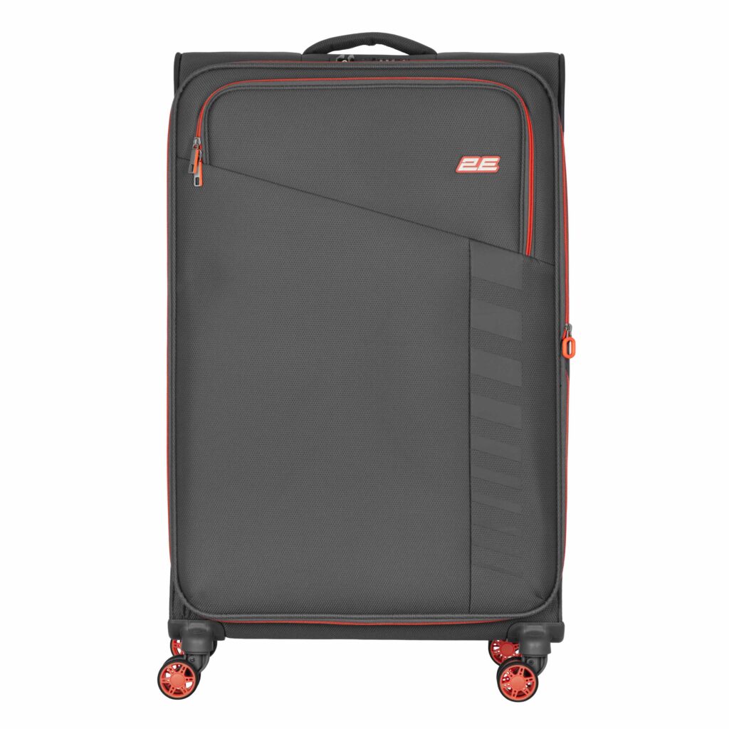 2E Suitcase Large, Trek, polyester, 97/117L, TSA, 4 wheels, EXP, grey