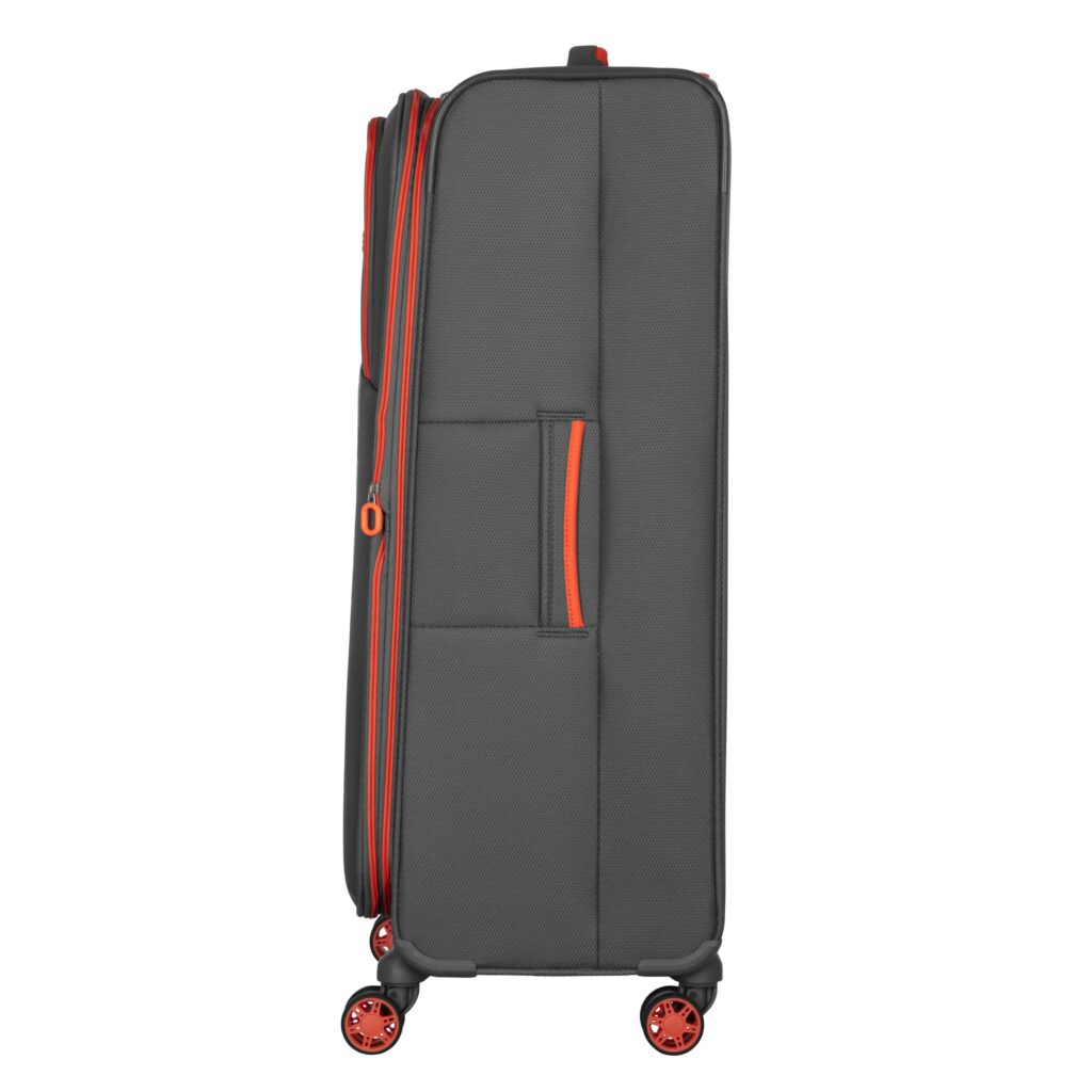 2E Suitcase Large, Trek, polyester, 97/117L, TSA, 4 wheels, EXP, grey