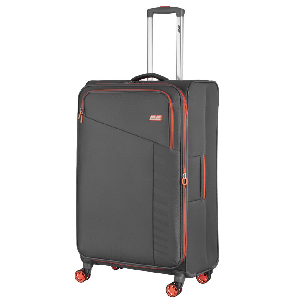 2E Suitcase Large, Trek, polyester, 97/117L, TSA, 4 wheels, EXP, grey
