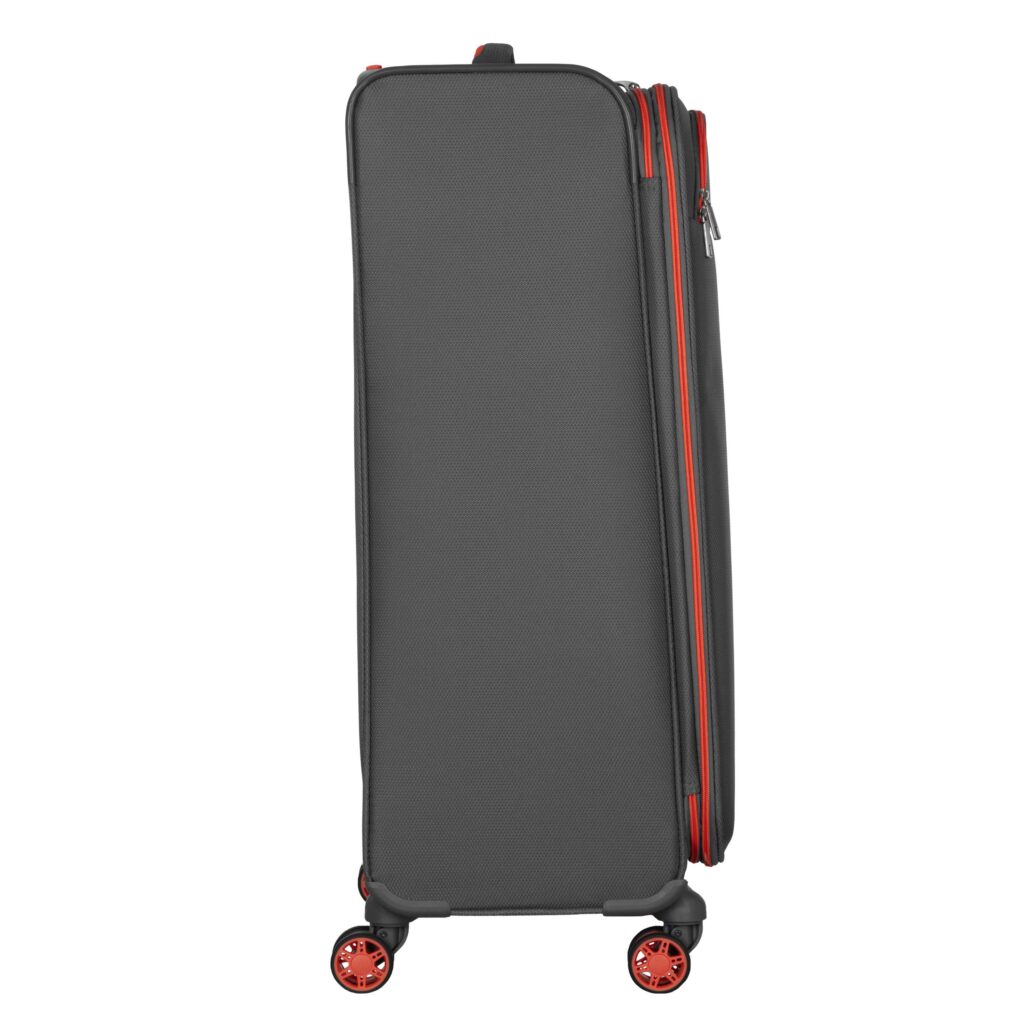 2E Suitcase Middle, Trek, polyester, 64/78 L, TSA, 4 wheels, EXP, grey