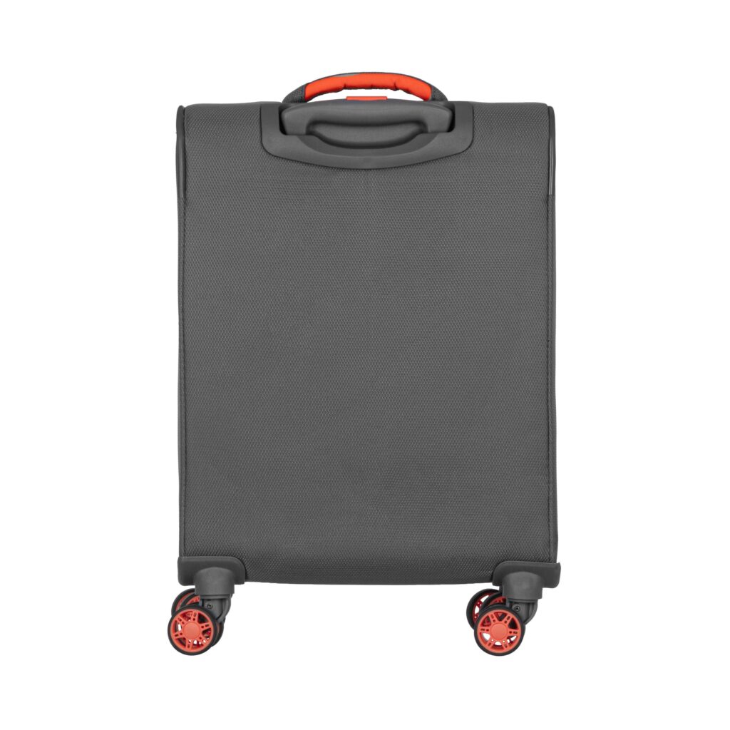 2E Suitcase Small, Trek, polyester, 35L, TSA, 4 wheels, grey