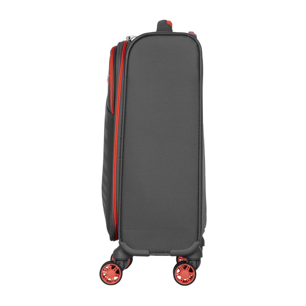2E Suitcase Small, Trek, polyester, 35L, TSA, 4 wheels, grey