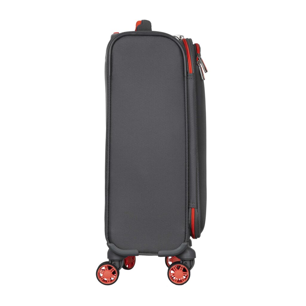 2E Suitcase Small, Trek, polyester, 35L, TSA, 4 wheels, grey