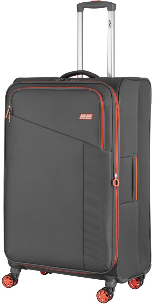 2E Suitcase Large, Trek, polyester, 97/117L, TSA, 4 wheels, EXP, grey