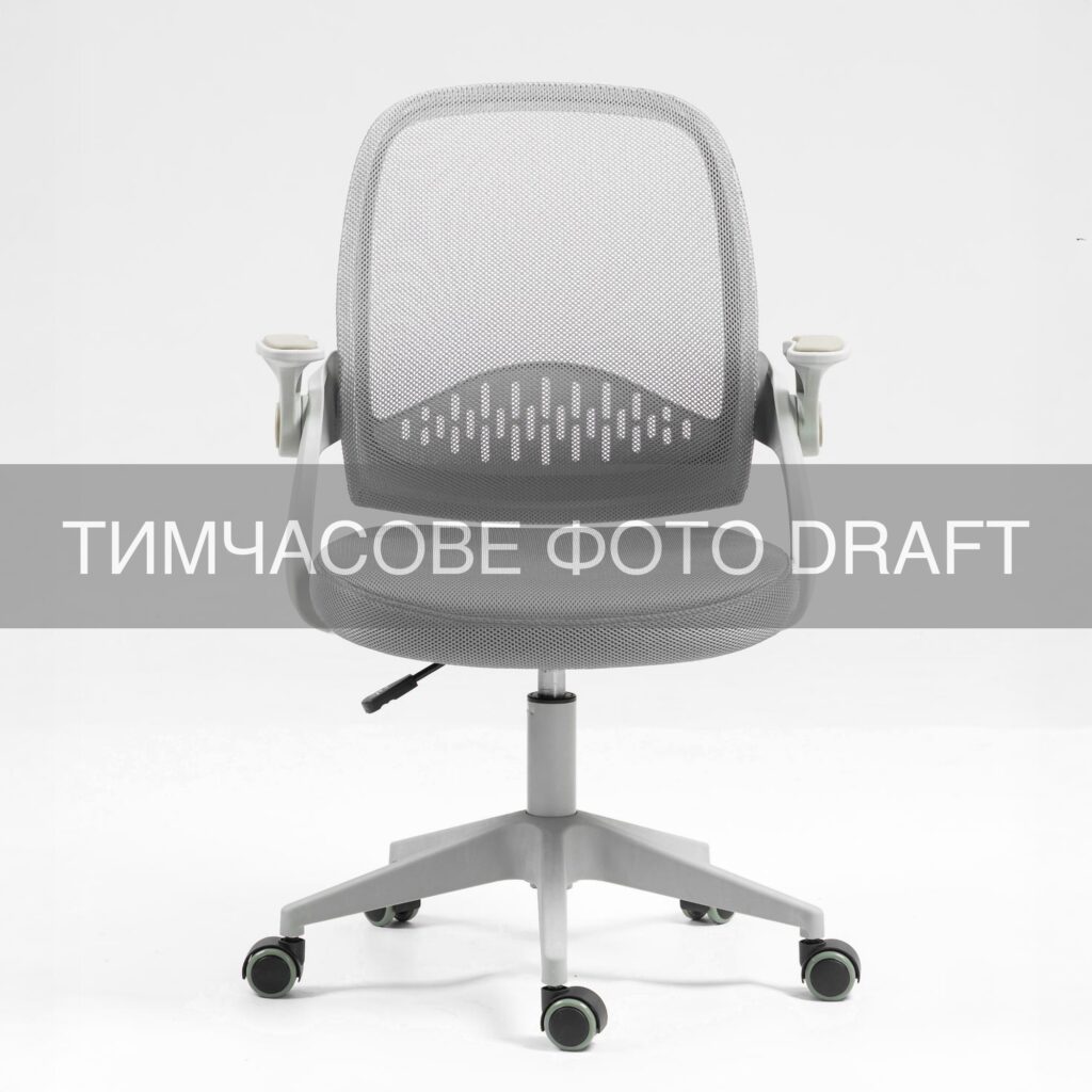 2E Chair OC100, fabric, fixed armrests, light grey