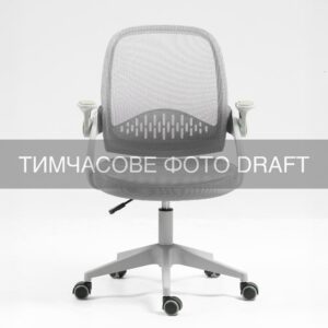 2E Chair OC100, fabric, fixed armrests, light grey