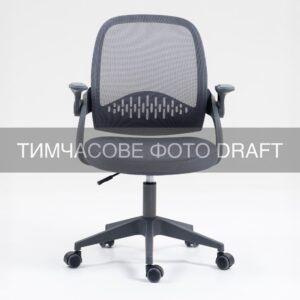 Крісло 2E OC100, тканина, фіксовані підлокітники, темно-сірий