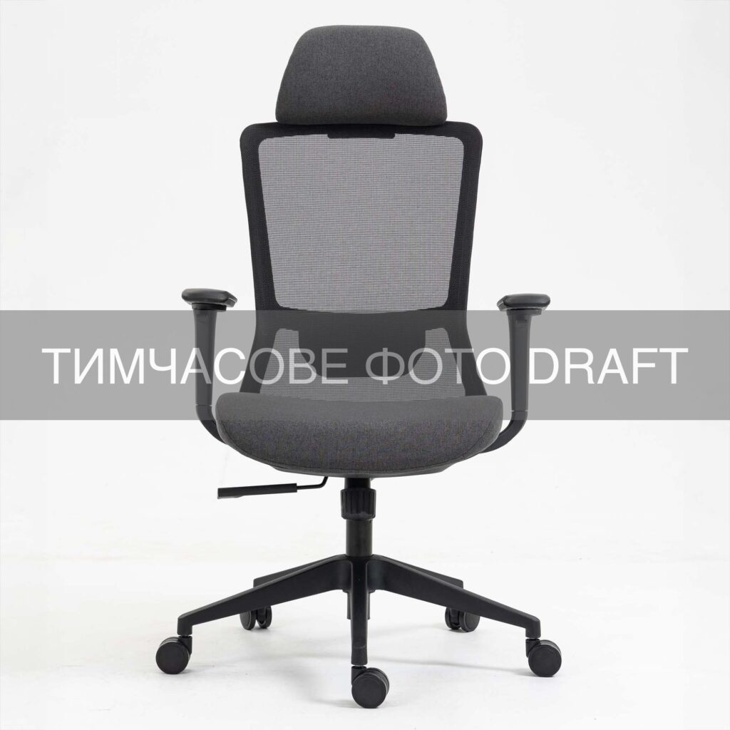 Крісло 2E OC150, тканина, 4D-підлокітники, підголівник, чорний