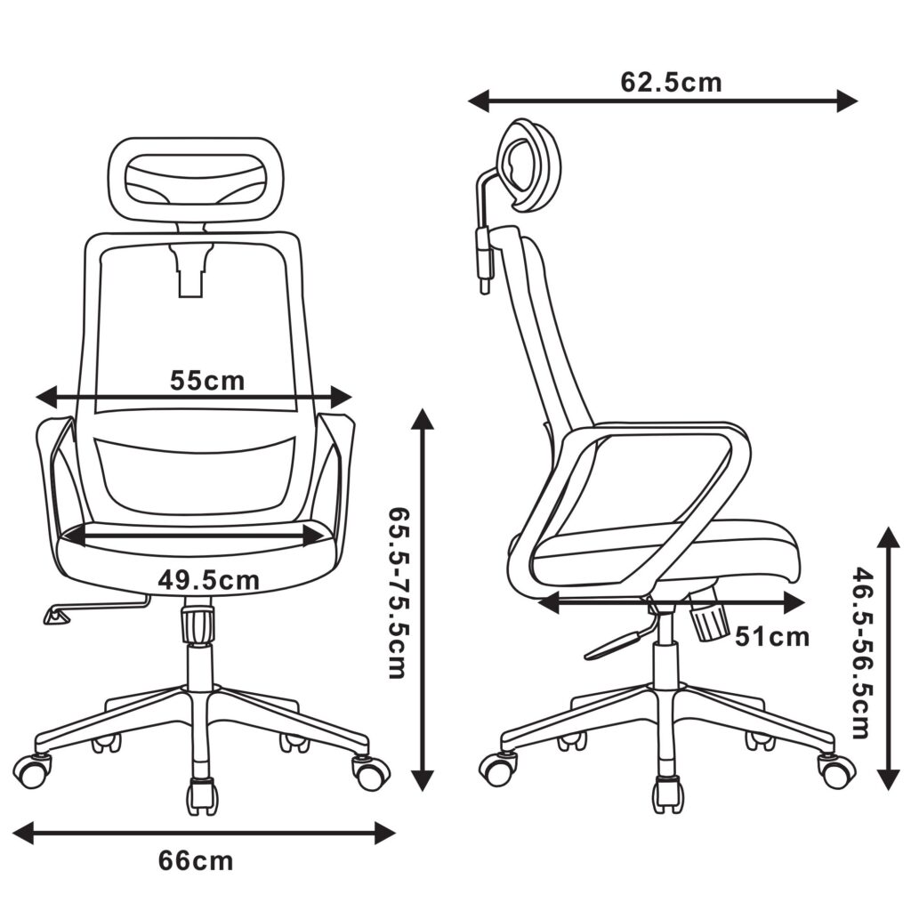 Крісло 2E OC120, тканина, фіксовані підлокітники, підголівник, чорний