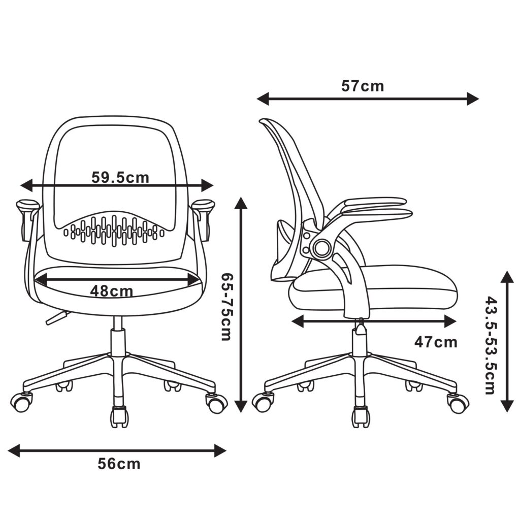 2E Chair OC100, fabric, fixed armrests, light grey