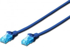 Patch cord 2E CAT 5e, UTP, 3m, 26AWG, RJ45, 7/0.16, Cu, LSZH, blue