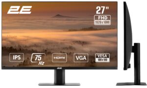 Monitor 2E 27″ F2723B D-Sub, HDMI, IPS, 75Hz