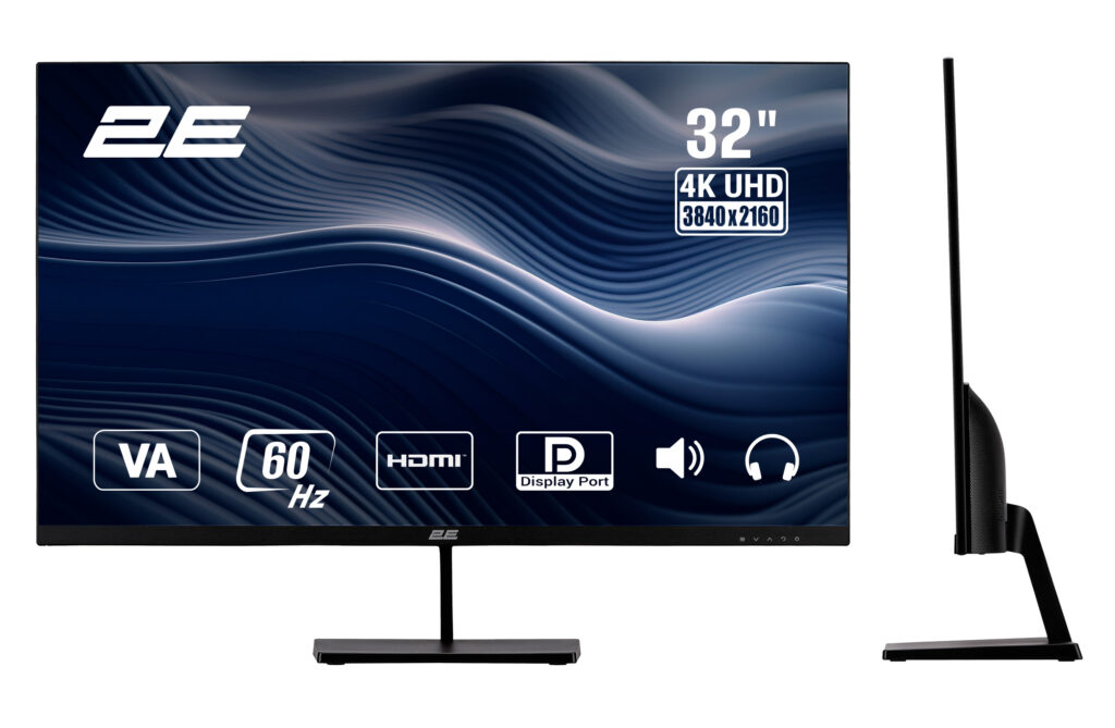 Монитор 2E 31.5″ L3224B 2xHDMI, DP, MM. VA, 3840×2160