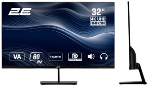 Монитор 2E 31.5″ L3224B 2xHDMI, DP, MM. VA, 3840×2160