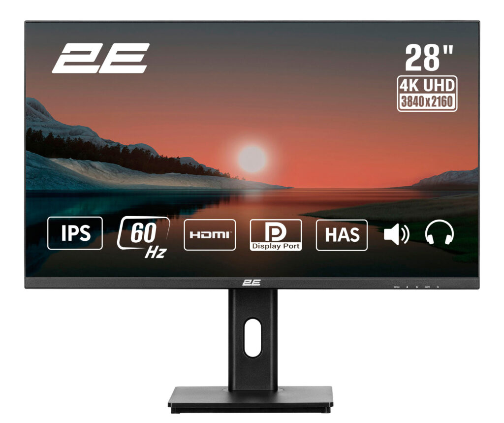 Монитор 2E 28″ L2825B 2xHDMI, DP, MM, IPS, NTSC 84%, 3840×2160, HAS