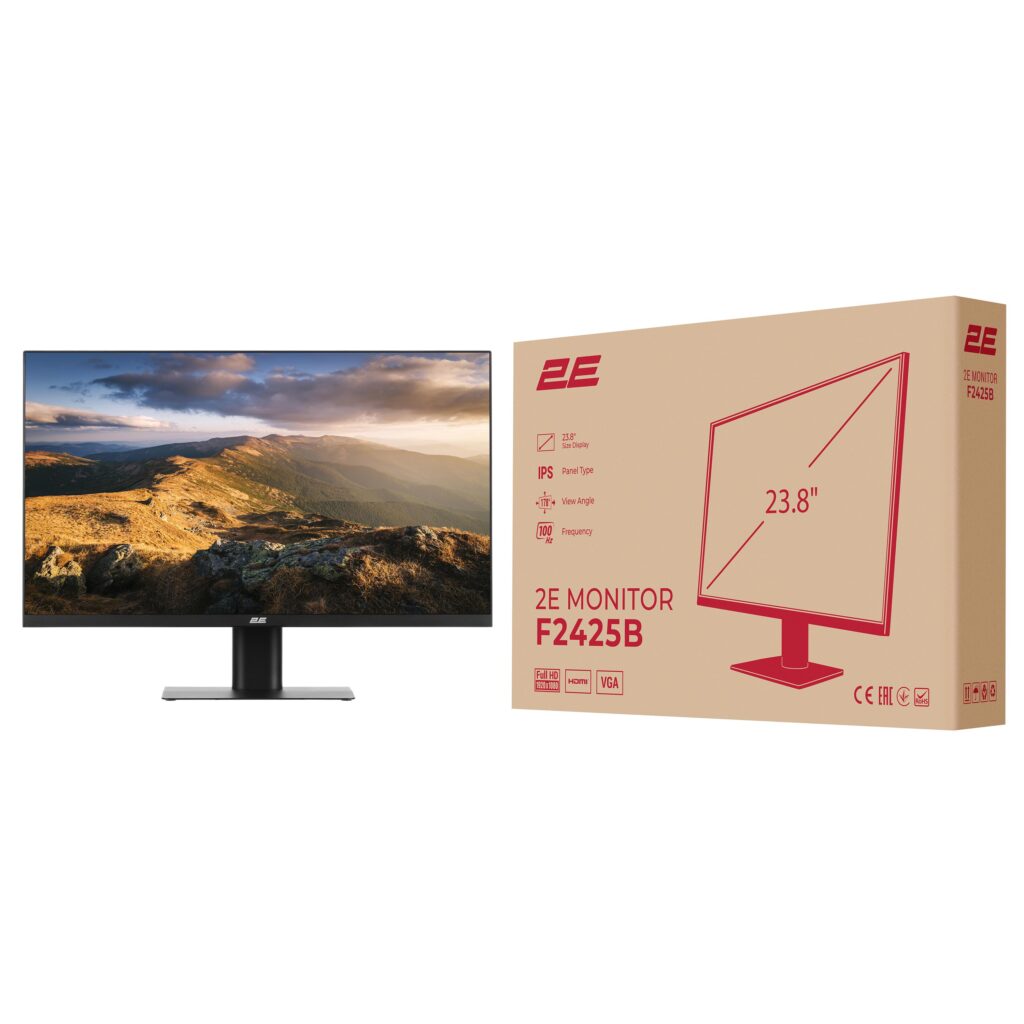 Monitor 2E 23.8″ F2425B D-Sub, HDMI, IPS, 100Hz