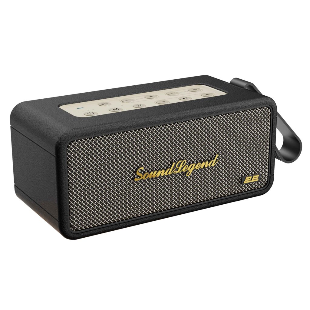 Портативная акустическая система 2E SoundLegend 80Вт, BT 5.3, TWS, FLAC, MP3, WAV, EQ, Power Bank, IPX6, RGB, Чёрный