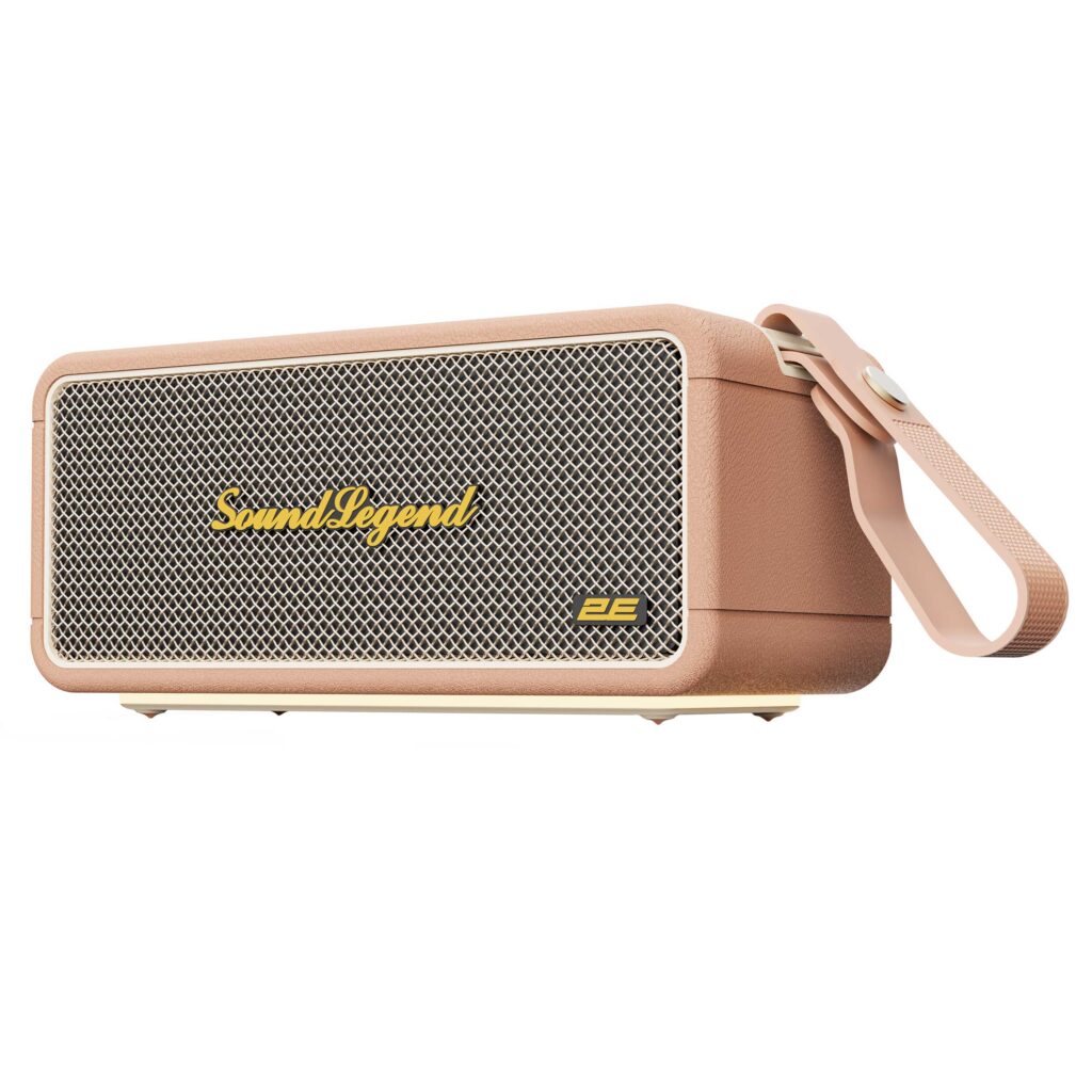 Портативная акустическая система 2E SoundLegend 80Вт, BT 5.3, TWS, FLAC, MP3, WAV, EQ, Power Bank, IPX6, RGB, Коричневый
