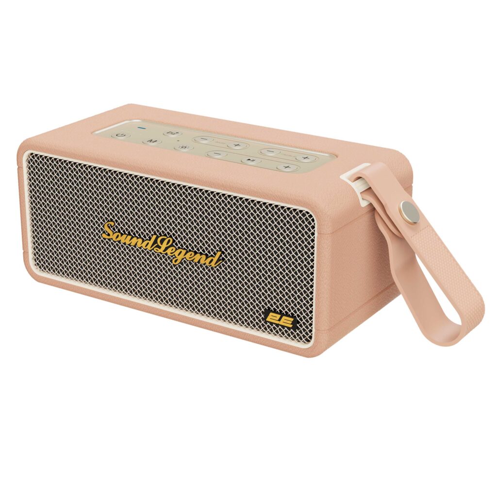 Портативная акустическая система 2E SoundLegend 80Вт, BT 5.3, TWS, FLAC, MP3, WAV, EQ, Power Bank, IPX6, RGB, Коричневый