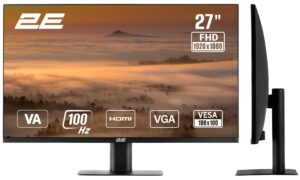 Monitor 2E 27″ A2725B D-Sub, HDMI, VA, 100Hz