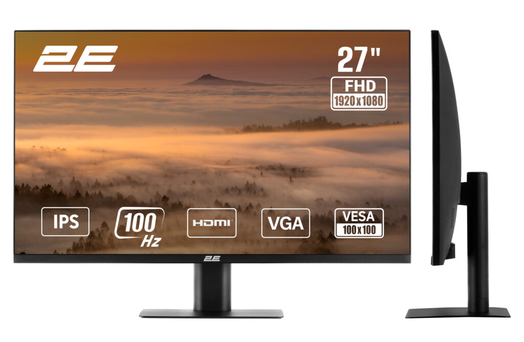 Monitor 2E 27″ F2725B D-Sub, HDMI, IPS, 100Hz
