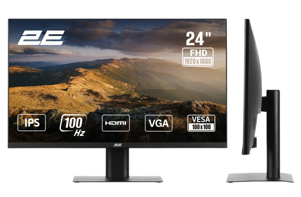 Monitor 2E 23.8″ F2425B D-Sub, HDMI, IPS, 100Hz