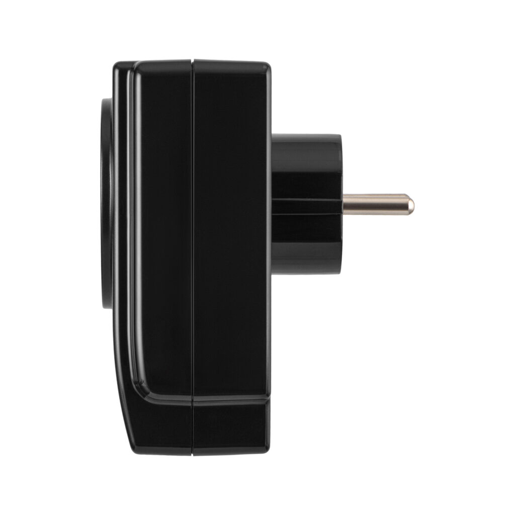 Адаптер мережевий 2E 1xТипF, 16A, 2*USB-A, фільтр, чорний