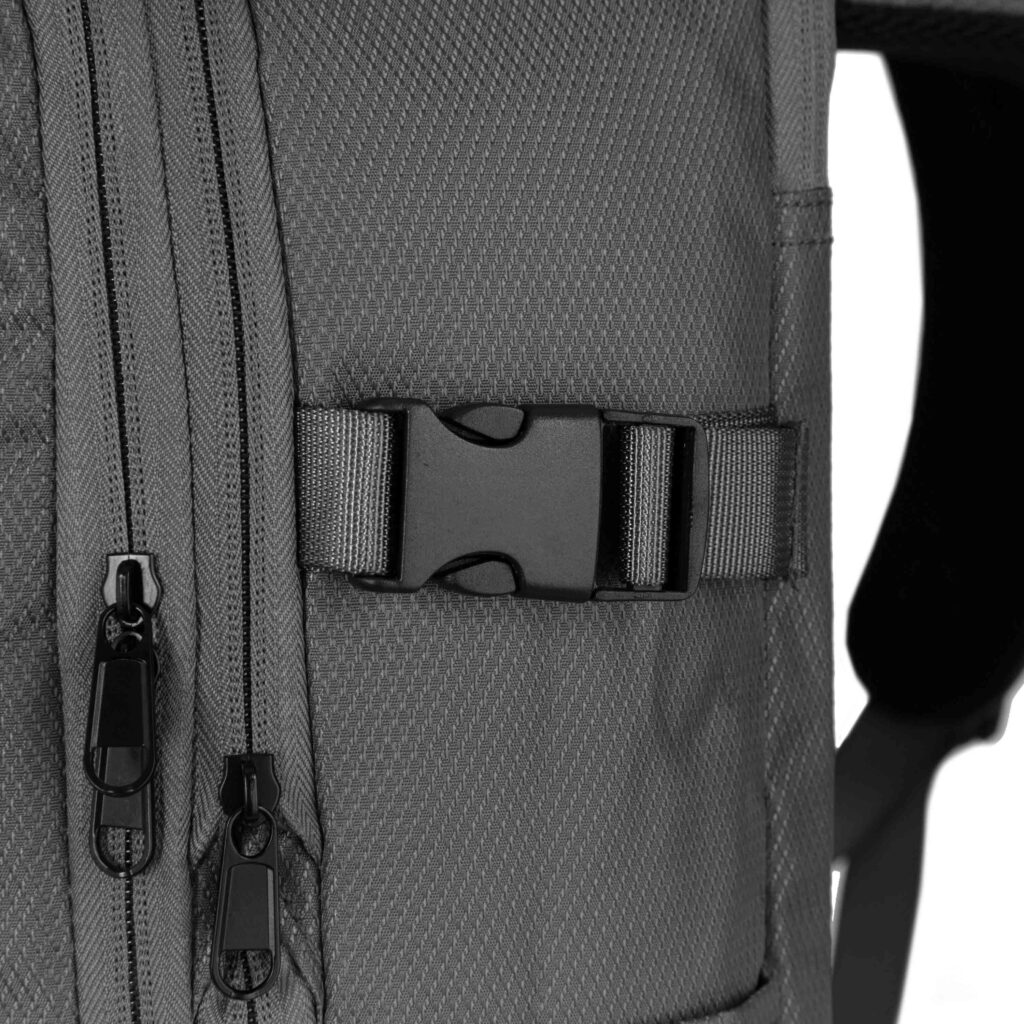 Рюкзак дорожній 2Е Trek, Cabin size, поліестр, EXP, 17/23л, з відсіком для ноутбука 16″, сірий