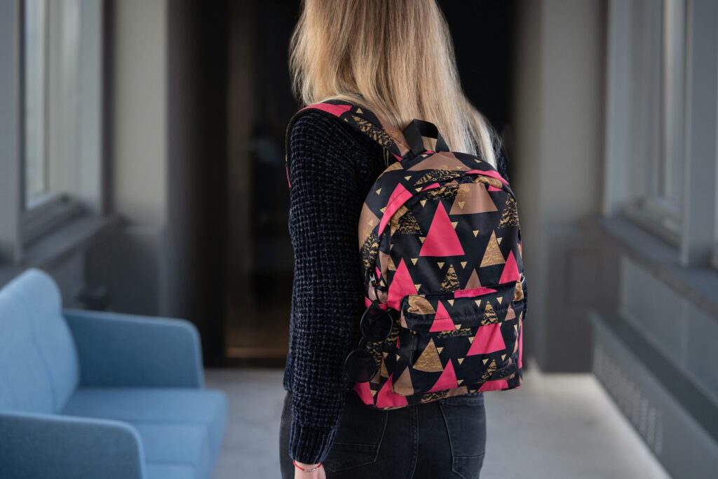 Laptop backpack 2Е BPT6114BK, TeensPack Triangles 13″, Black