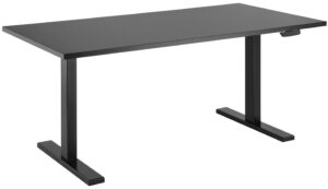 Стіл комп’ютерний 2E CE150B, висота 62-128см, електропривод, стільниця 150×75см (чорний), металева база (чорна)