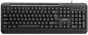 Клавіатура мембранна 2E KM1040 104key, USB-A, EN/UK, чорний