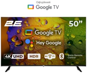 Телевизор 50″ 2E LED 4K 60Hz Smart Google TV Black