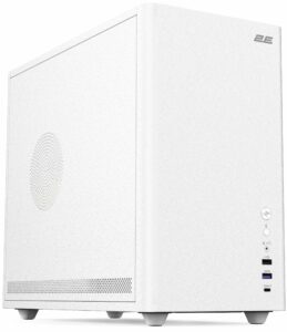 2E PC case 2E Credo Metal V350W without PSU, 1xUSB3.0, 1х USB 2.0, 1xUSB Type-C, 3x120mm, VGA 350mm, LCS ready, controller with remote, mATX, white