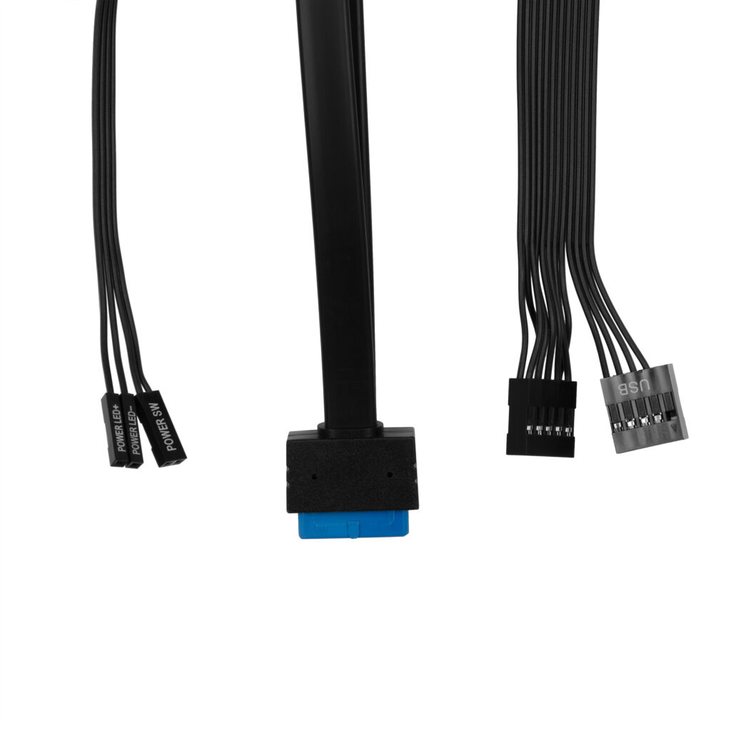 Корпус 2E Credo Slim V90B-400 з БЖ 2E TFX400, 1xUSB3.0, 1х USB 2.0, 1xUSB Type-C, 2×90мм, VGA 220мм, mATX, чорний