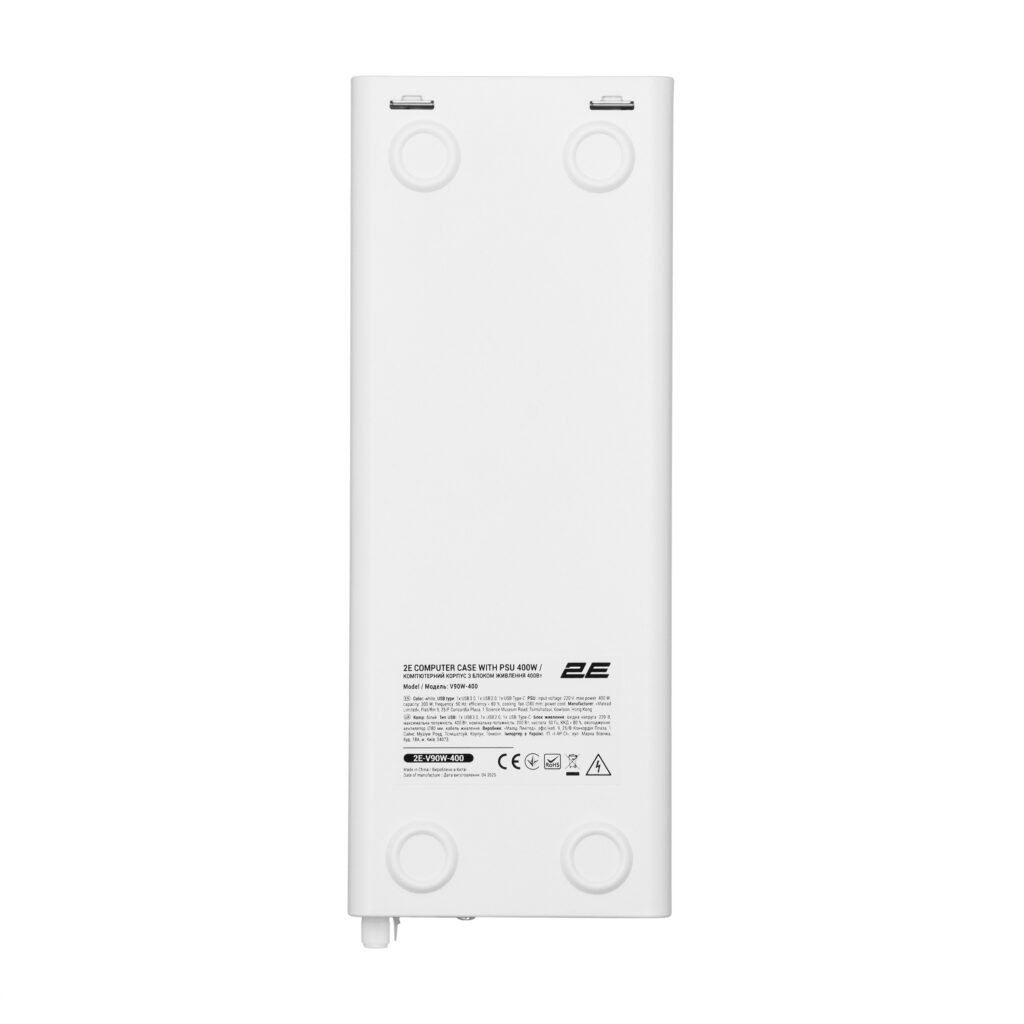 Корпус 2E Credo Slim V90W-400 с БП 2E TFX400, 1xUSB3.0, 1х USB 2.0, 1xUSB Type-C, 2×90мм, VGA 220мм, mATX, белый