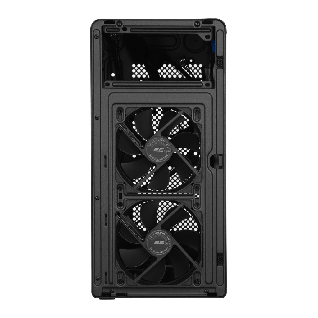 Корпус 2E Credo Metal V350B без БП, 1xUSB3.0, 1х USB 2.0, 1xUSB Type-C, 3×120мм, VGA 350мм, LCS ready, mATX, чёрный