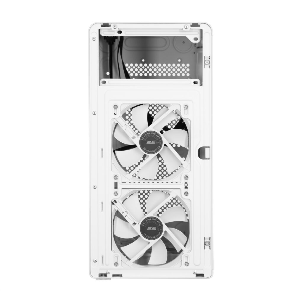 2E PC case 2E Credo Metal V350W without PSU, 1xUSB3.0, 1х USB 2.0, 1xUSB Type-C, 3x120mm, VGA 350mm, LCS ready, controller with remote, mATX, white