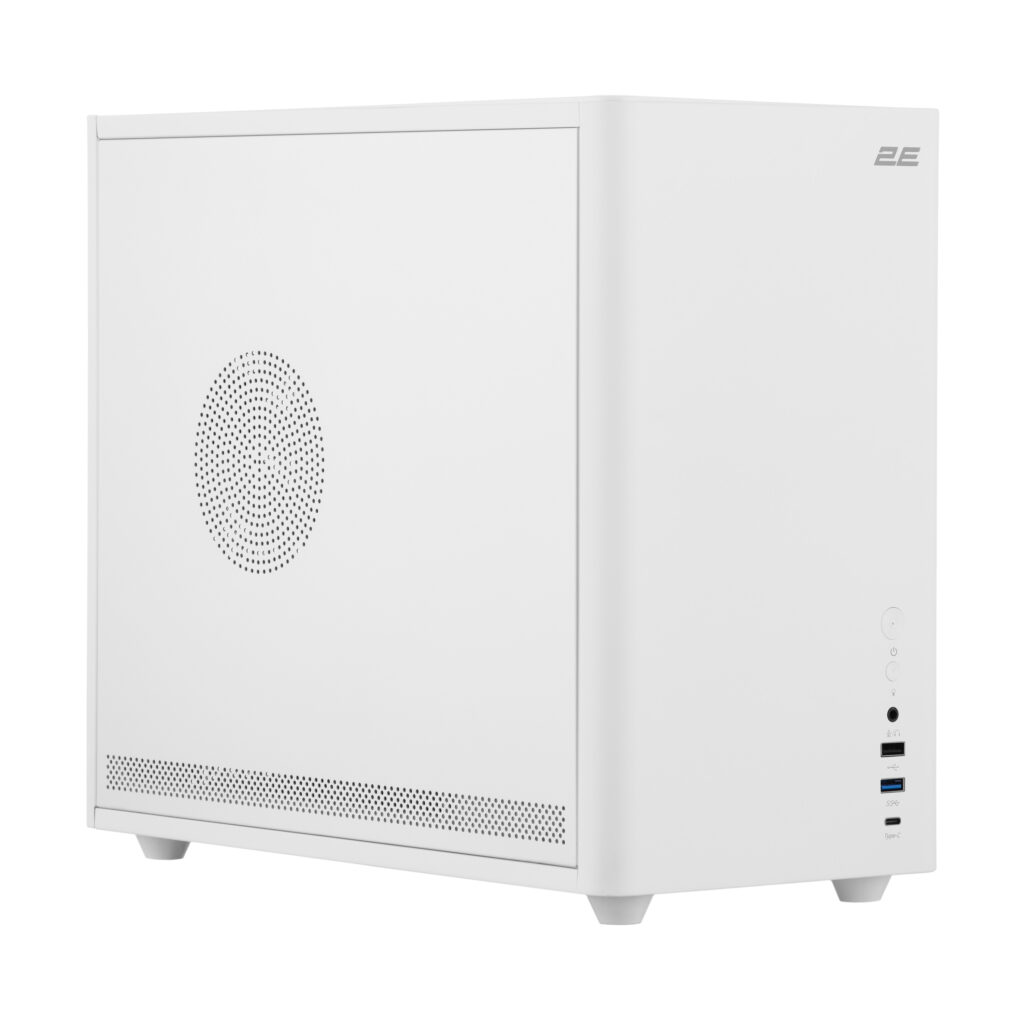2E PC case 2E Credo Metal V350W without PSU, 1xUSB3.0, 1х USB 2.0, 1xUSB Type-C, 3x120mm, VGA 350mm, LCS ready, controller with remote, mATX, white