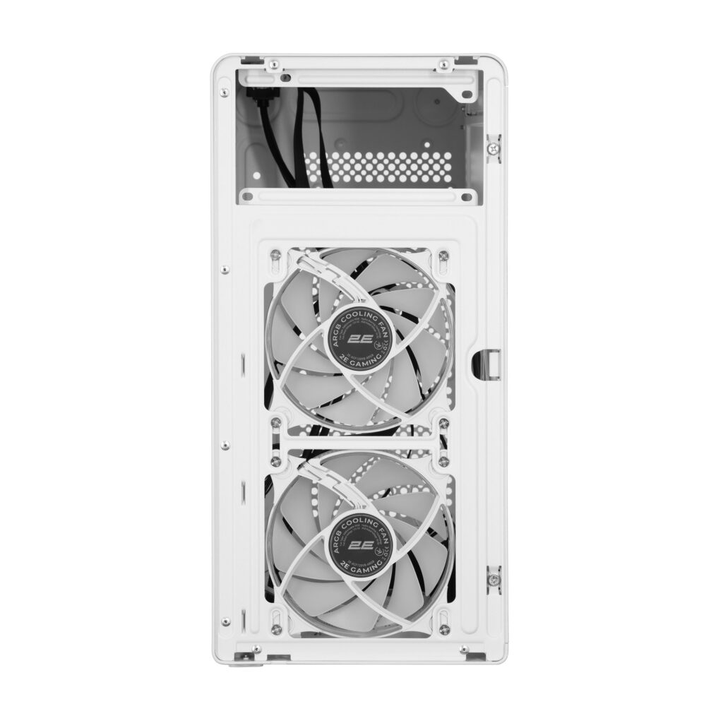 2E PC case Credo Plus V350WG without PSU, 1xUSB3.0, 1х USB 2.0, 1xUSB Type-C, 3x120mm, VGA 350mm, LCS ready, TG Side Panel, mATX, white