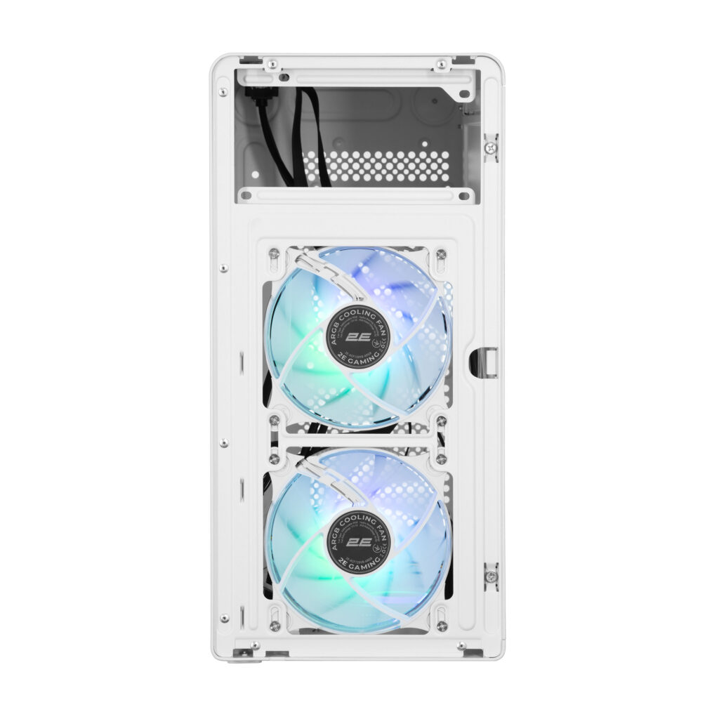 2E PC case Credo Plus V350WG without PSU, 1xUSB3.0, 1х USB 2.0, 1xUSB Type-C, 3x120mm, VGA 350mm, LCS ready, TG Side Panel, mATX, white