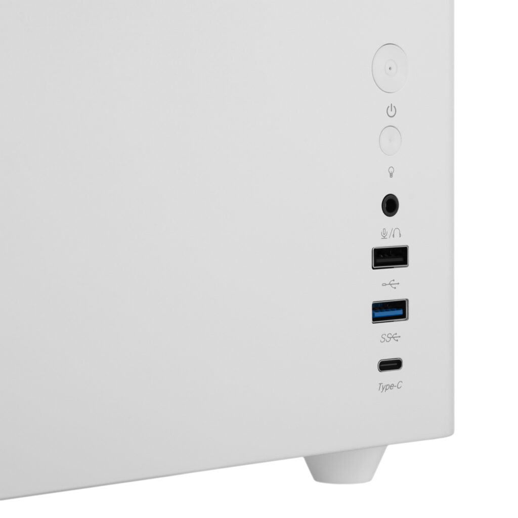 2E PC case Credo Plus V350WG without PSU, 1xUSB3.0, 1х USB 2.0, 1xUSB Type-C, 3x120mm, VGA 350mm, LCS ready, TG Side Panel, mATX, white