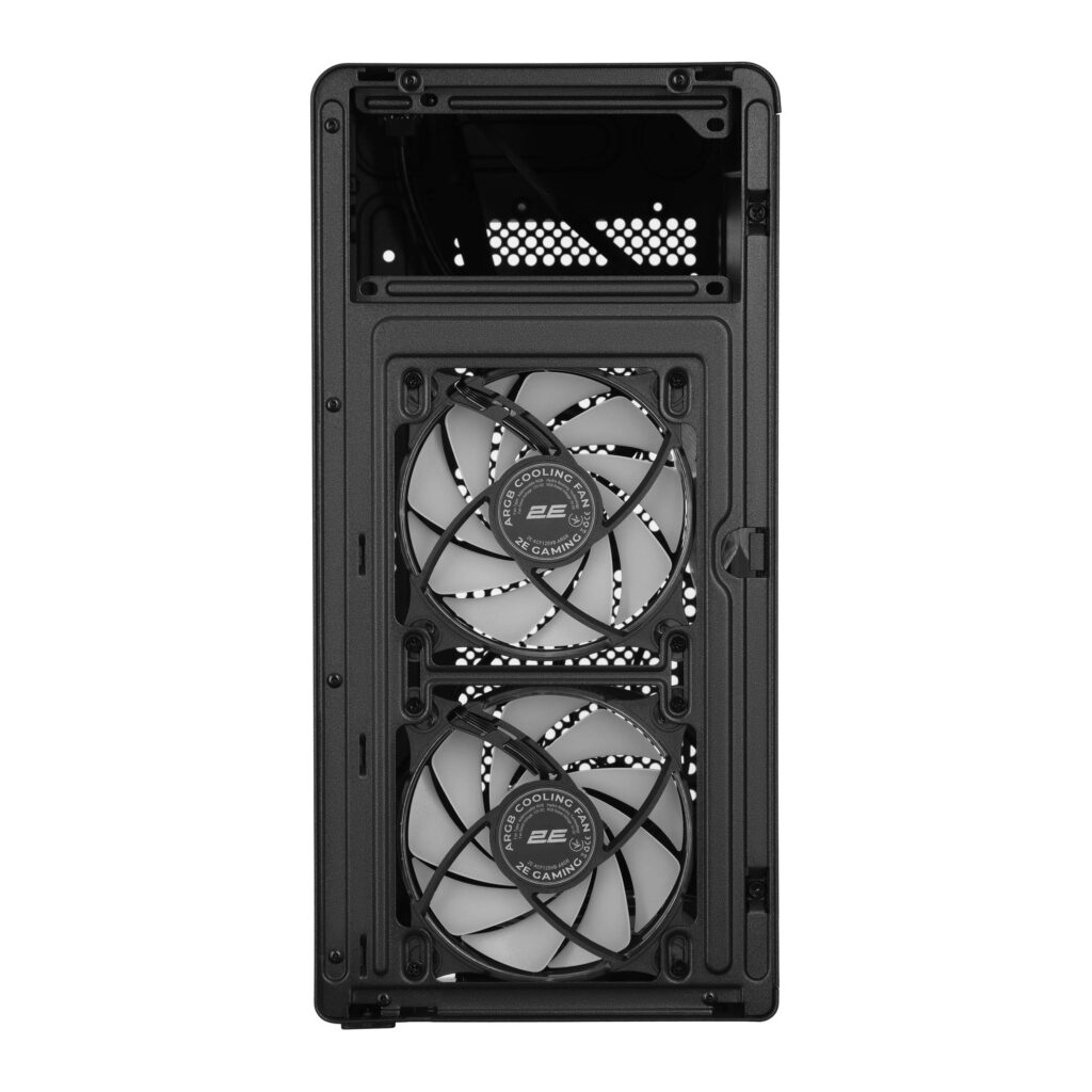 Корпус 2E Credo Plus V350BG без БП, 1xUSB3.0, 1х USB 2.0, 1xUSB Type-C, 3×120мм ARGB, VGA 350мм, LCS ready,  контроллер с пультом, TG Side Panel, mATX, чёрный