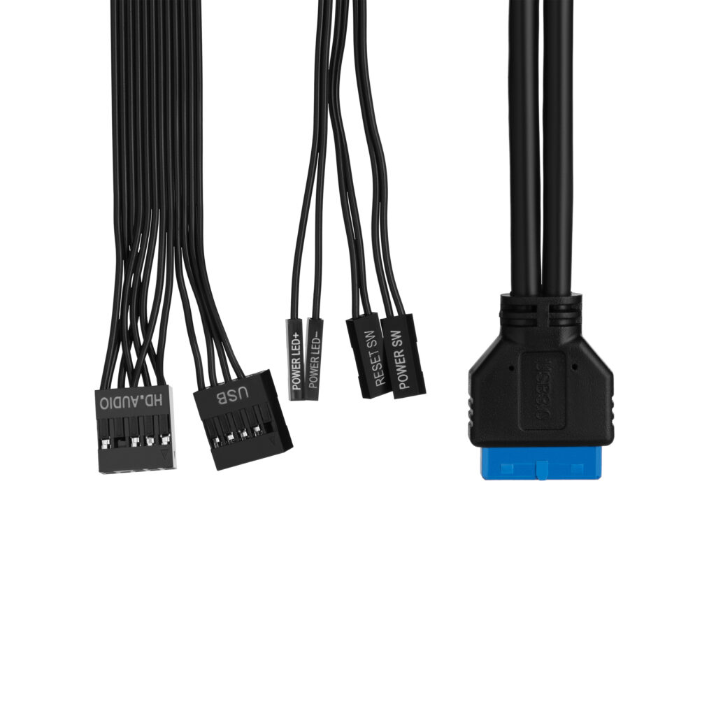 Корпус 2E Credo Plus V350BG без БП, 1xUSB3.0, 1х USB 2.0, 1xUSB Type-C, 3×120мм ARGB, VGA 350мм, LCS ready,  контроллер с пультом, TG Side Panel, mATX, чёрный