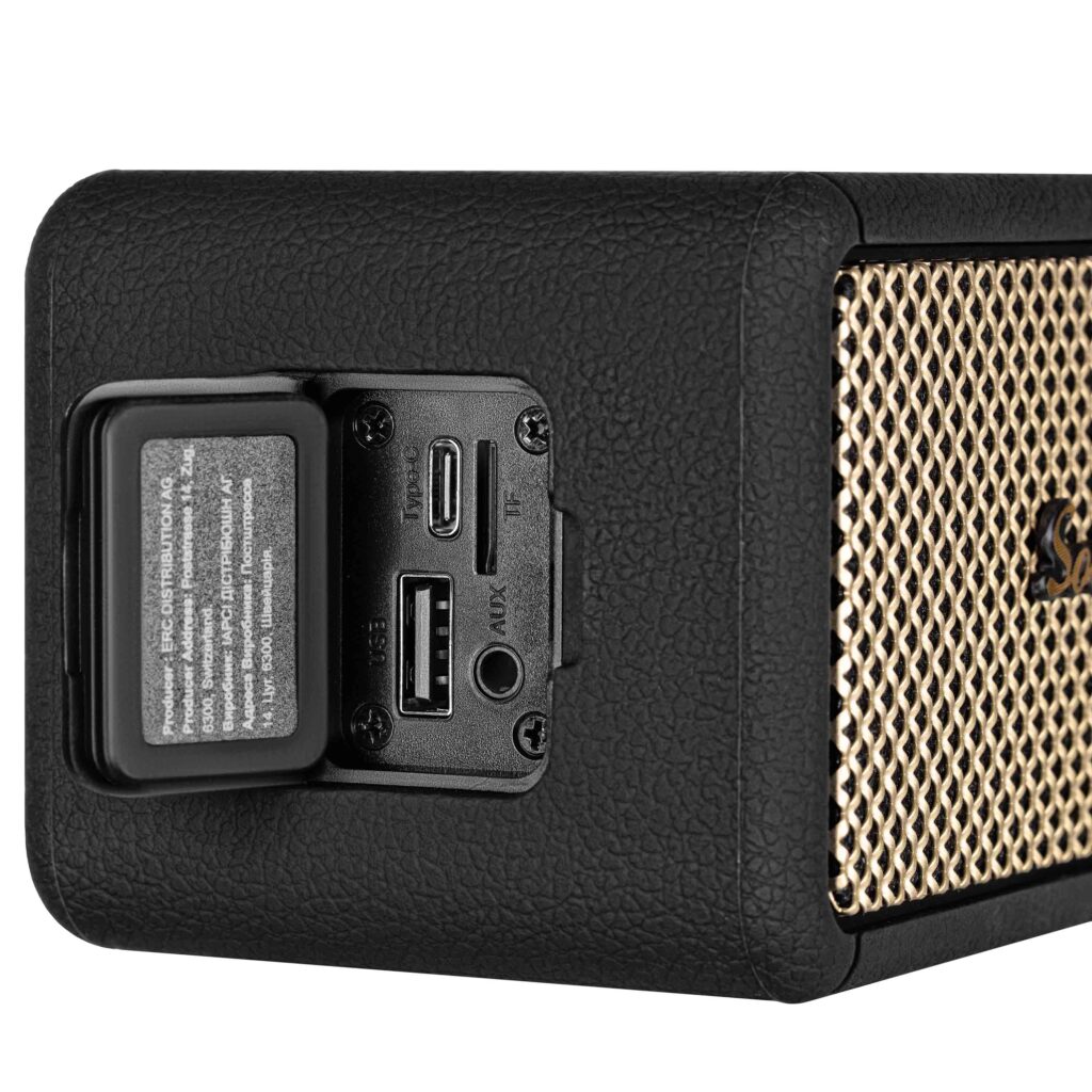 Портативна акустична система 2E SoundLegend Mini 40Вт, BT 5.3, TWS, FLAC, MP3, WAV, EQ, PowerBank, IPX6, Чорний