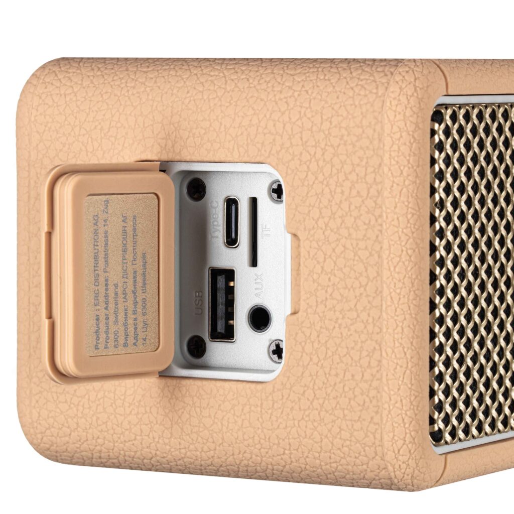 Портативна акустична система 2E SoundLegend Mini 40Вт, BT 5.3, TWS, FLAC, MP3, WAV, EQ, PowerBank, IPX6, Коричневий