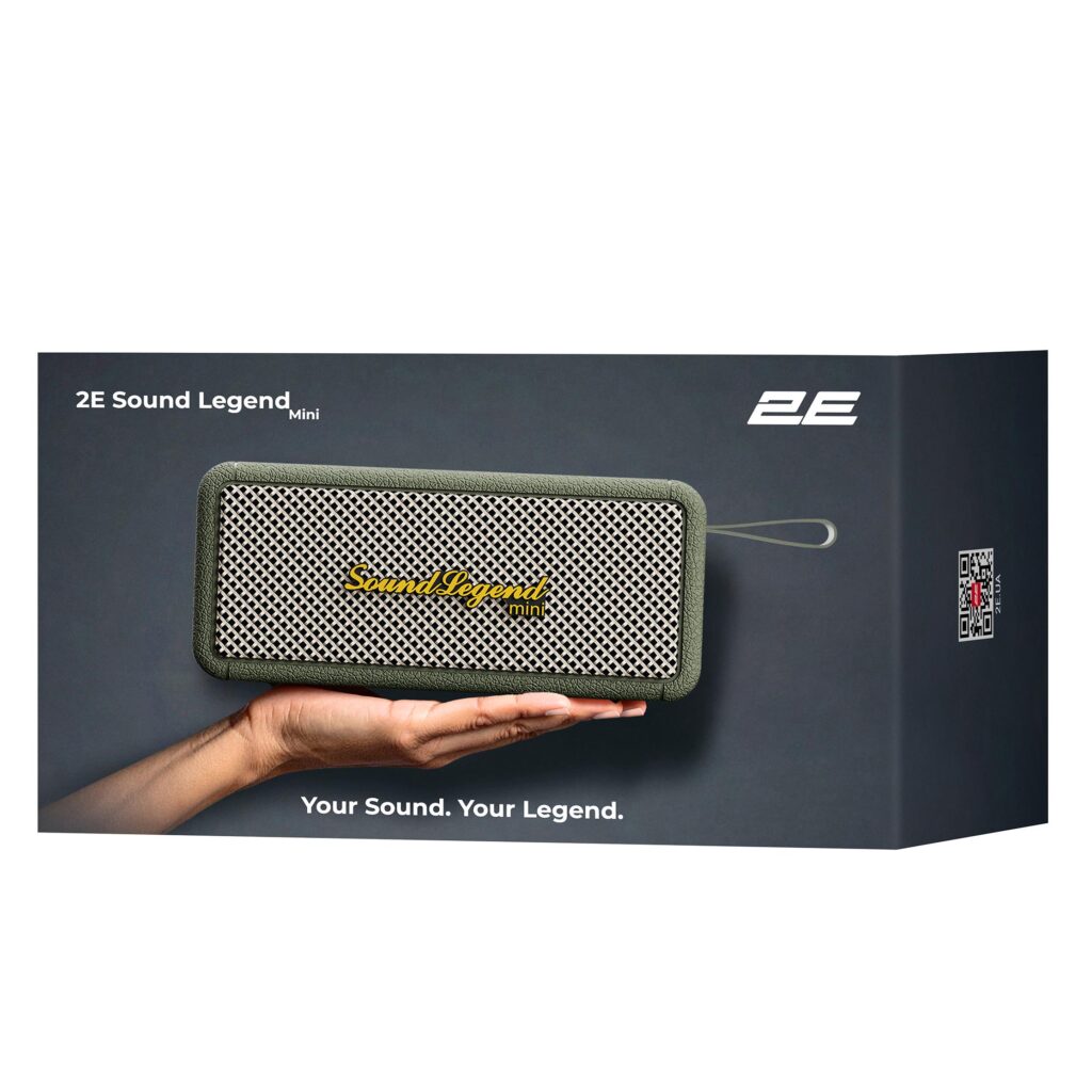 Портативна акустична система 2E SoundLegend Mini 40Вт, BT 5.3, TWS, FLAC, MP3, WAV, EQ, PowerBank, IPX6, Зелений