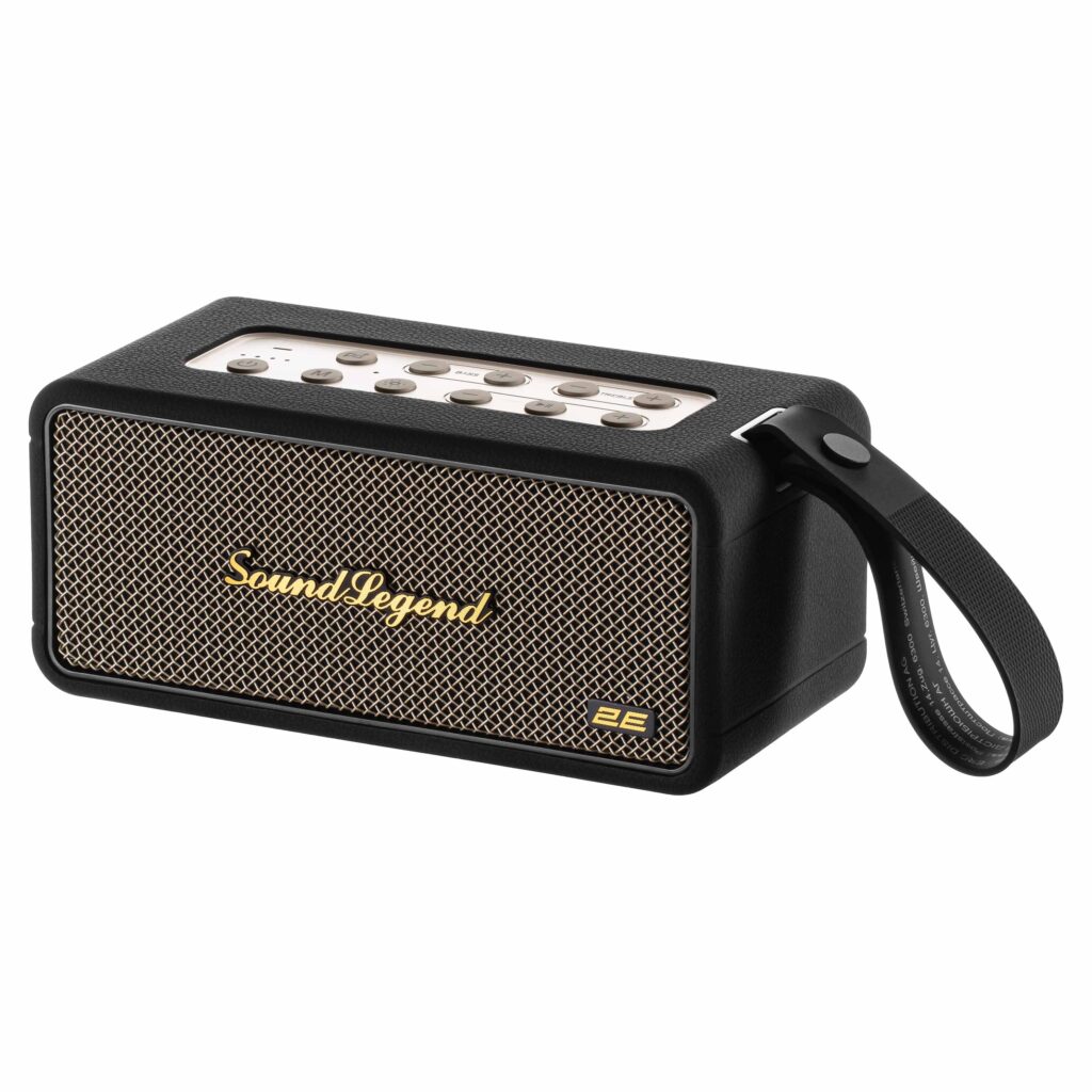 Портативна акустична система 2E SoundLegend 80Вт, BT 5.3, TWS, FLAC, MP3, WAV, EQ, PowerBank, IPX6, RGB, Чорний